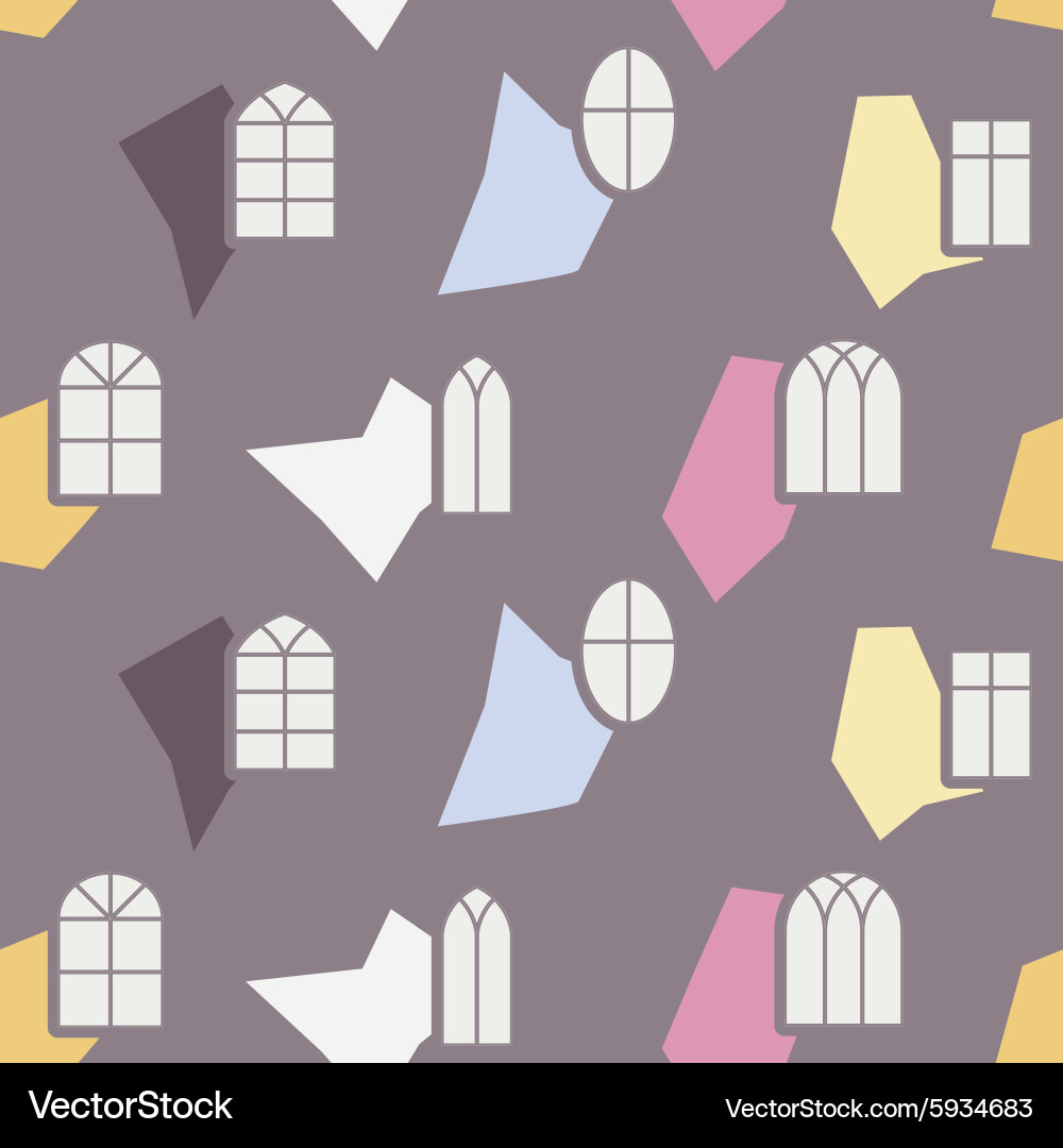 Seamless background with windows Vector Image