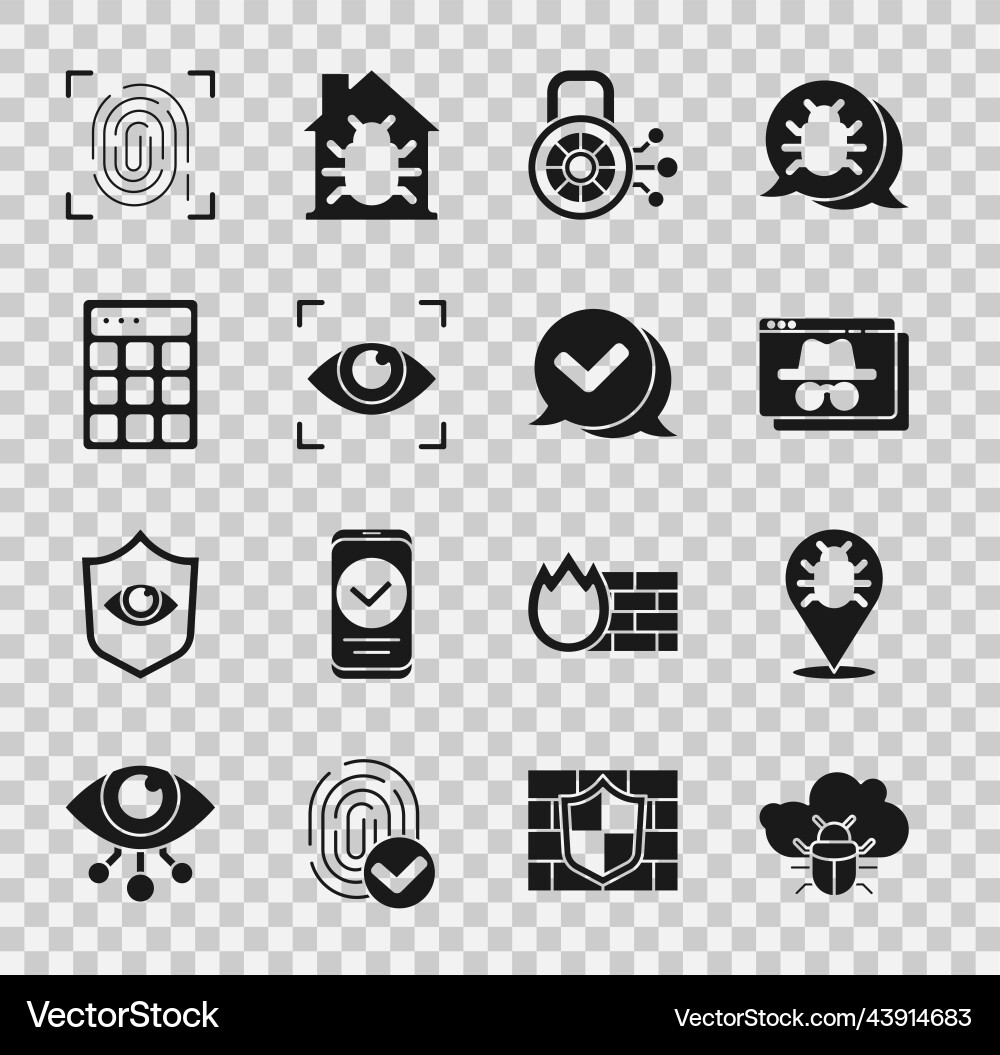 Set system bug on a cloud browser incognito Set system bug on a cloud browser incognito vector image