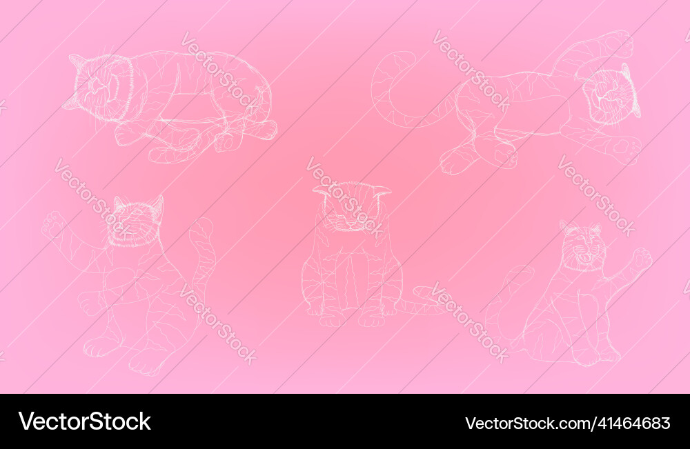 Sketch drawing of different action element cute Sketch drawing of different action element cute vector image