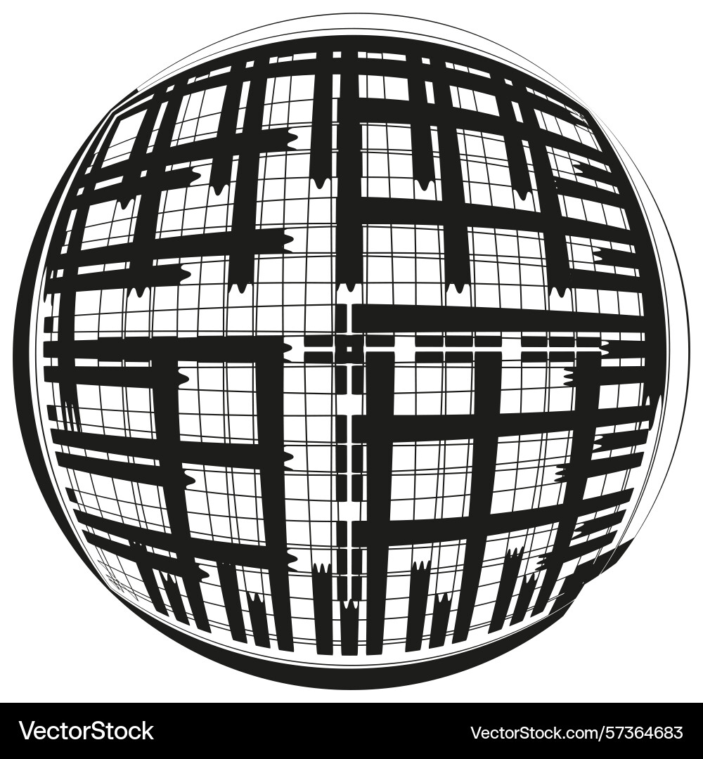 Spherical grid pattern abstract line structure Spherical grid pattern abstract line structure vector image
