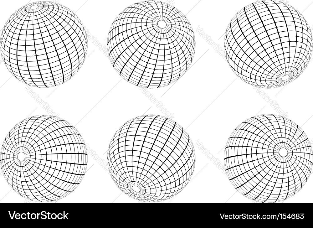 Wireframe Globe Vector Image