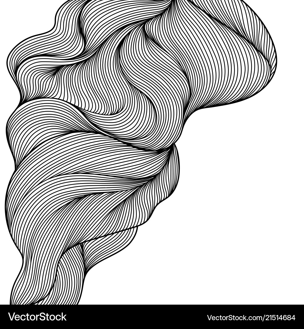 Abstract Wave Curls vector image