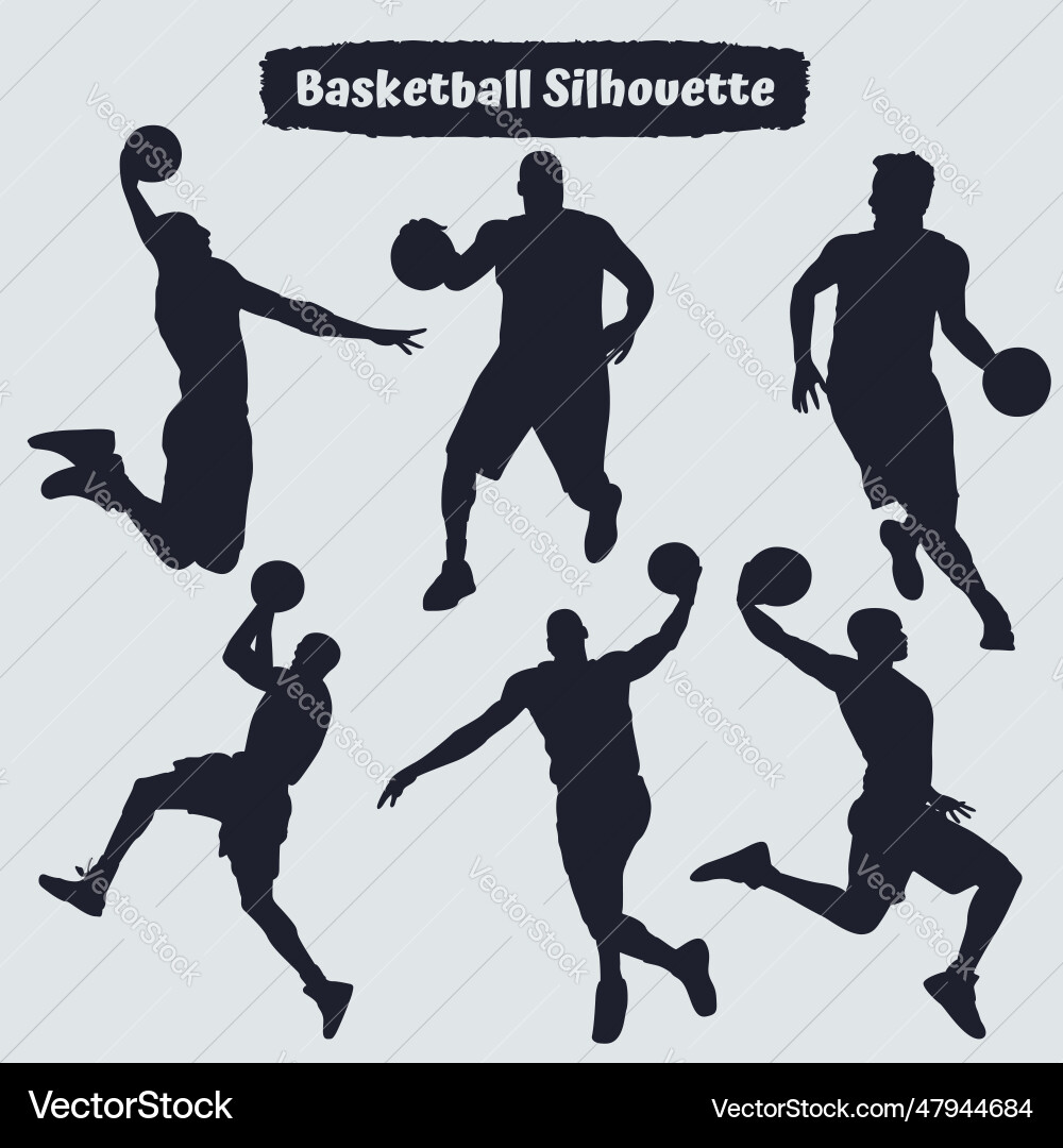 Basketball silhouette image Basketball silhouette image vector image