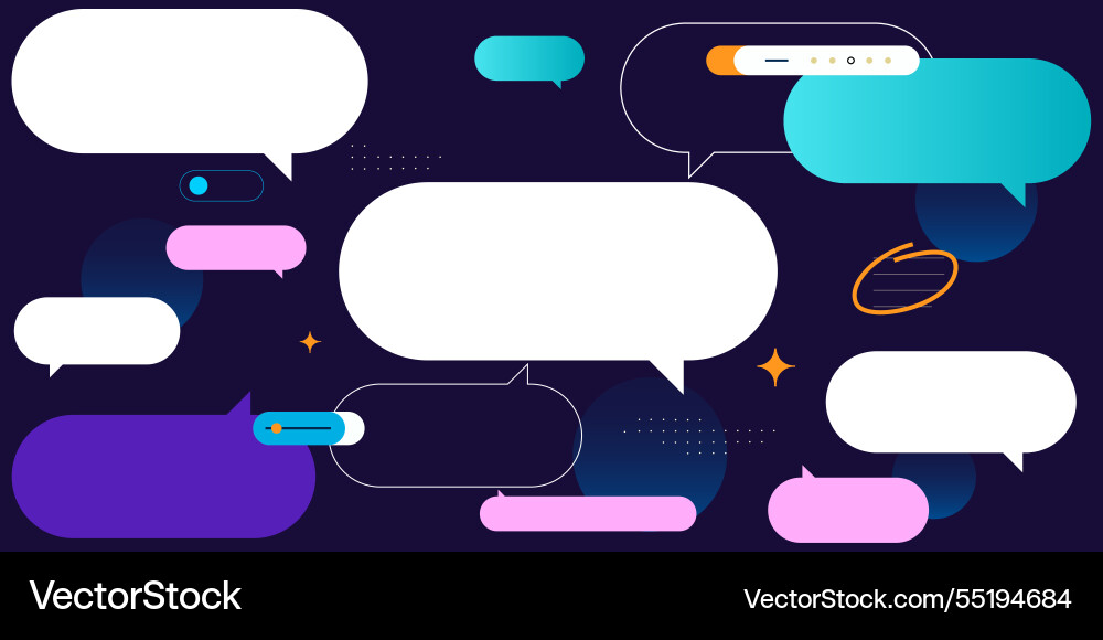 Design template with chat dialogs in an abstract Design template with chat dialogs in an abstract vector image