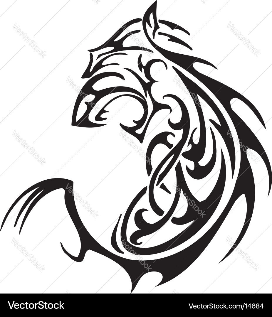 Fiery Phoenix Rising Vector Image