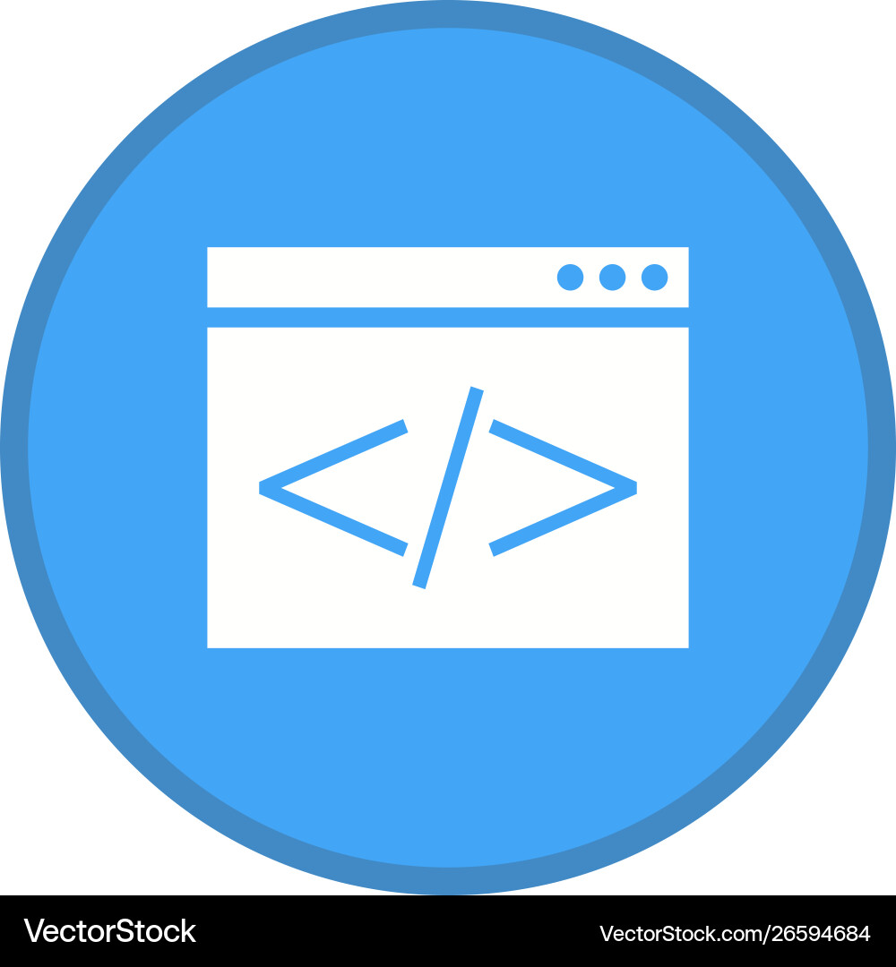 Html coding glyph multi color background Vector Image