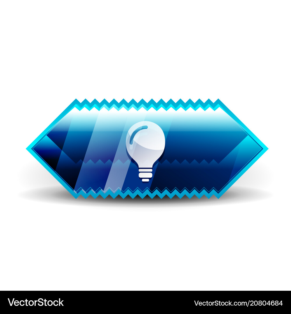 Light bulb new idea concept web button Vector Image