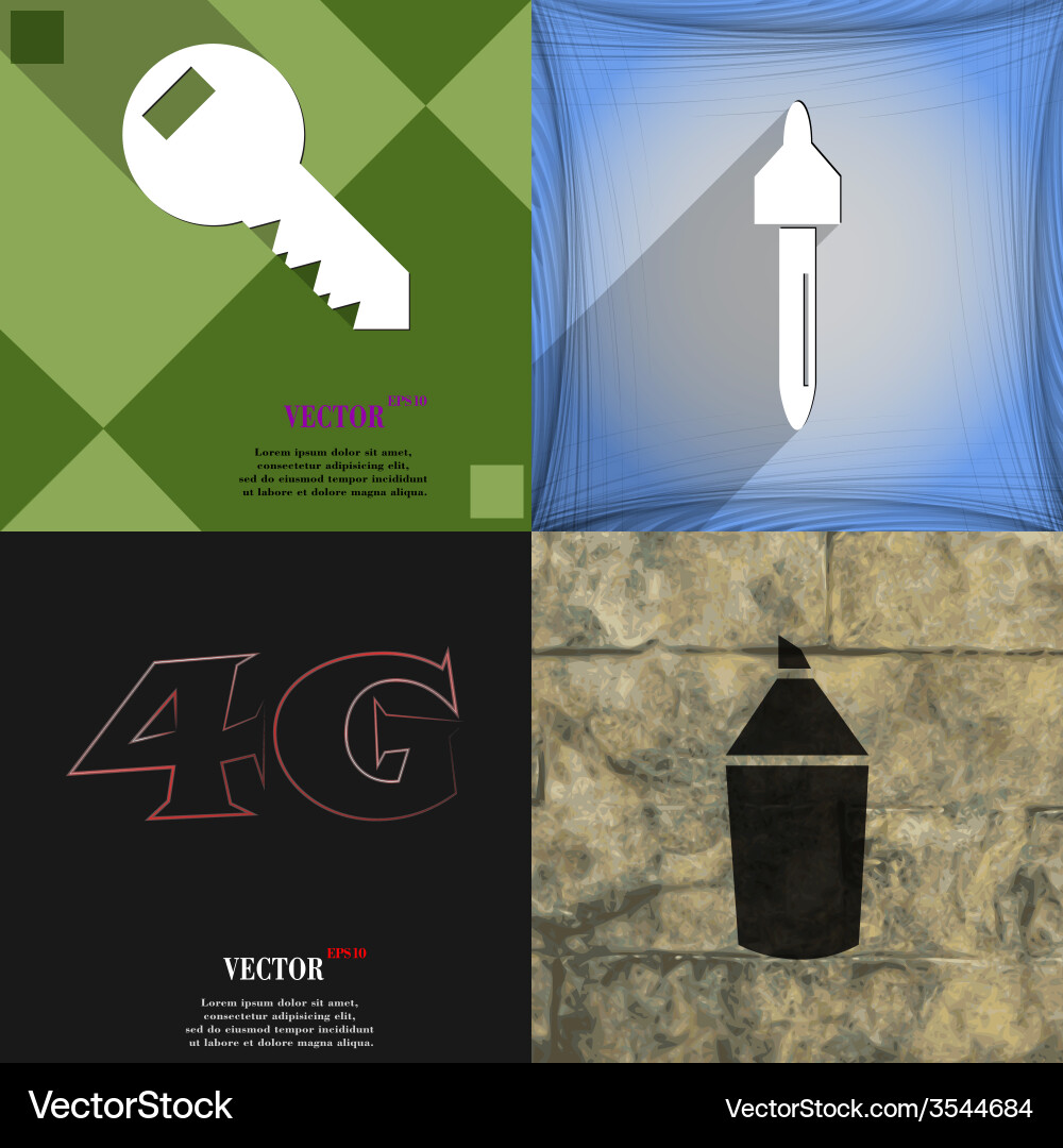 Set of abstract backgrounds with different web vector image