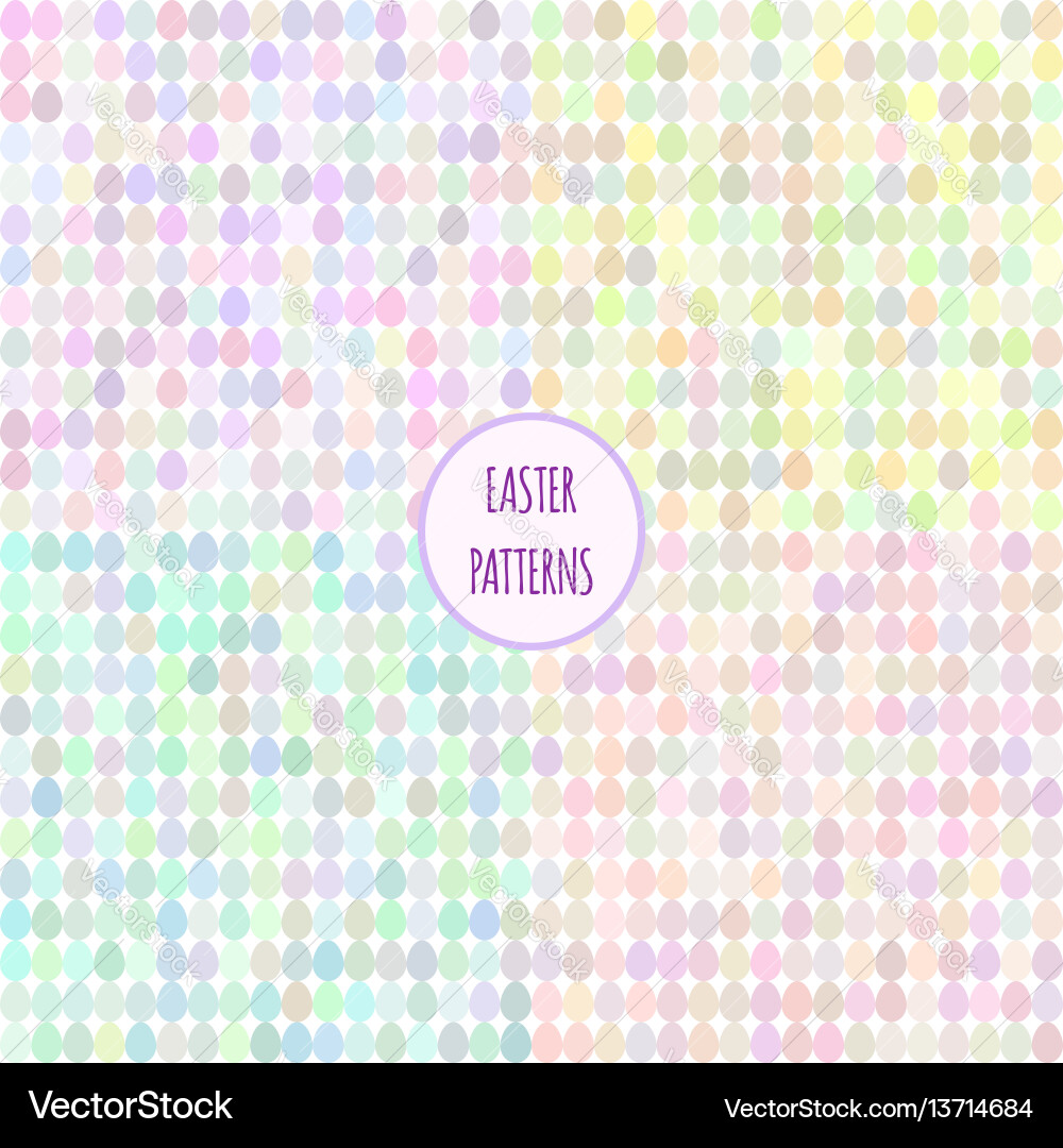 Set of seamless easter abstract patterns vector image