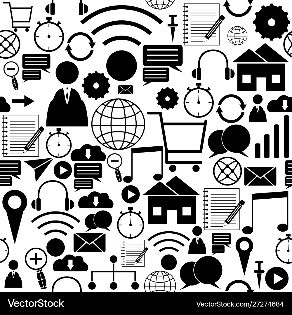 Web seamless pattern background icon vector image