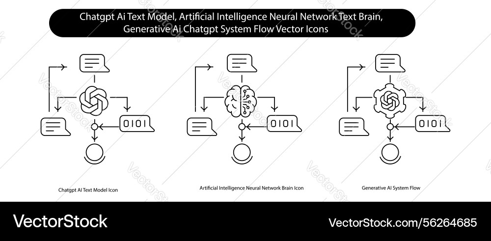 Artificial intelligence chatgpt model text Artificial intelligence chatgpt model text vector image