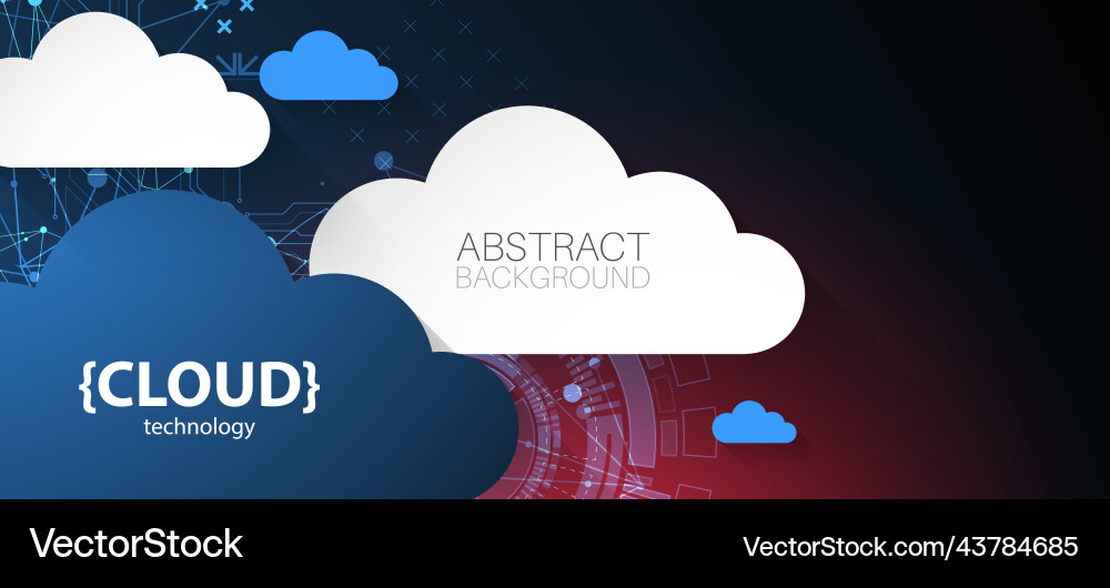 Cloud computing concept abstract technology Cloud computing concept abstract technology vector image