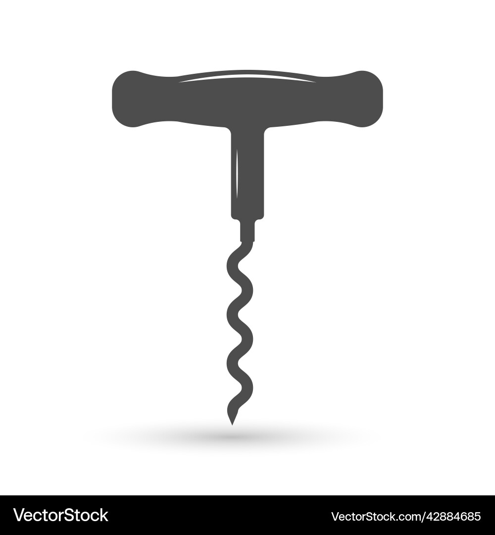 Corkscrew the icon of device for removing Corkscrew the icon of device for removing Vector Image