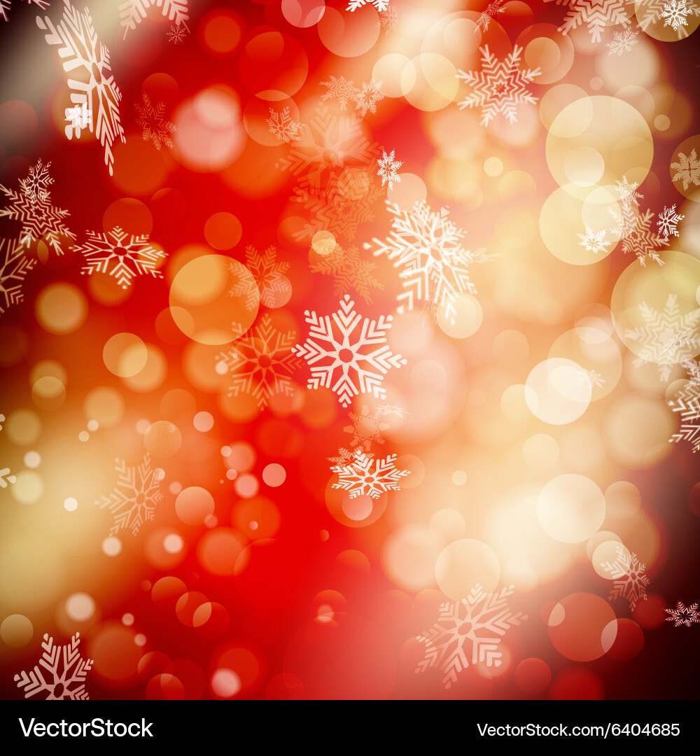 Defocused Red Lights Bokeh Background Vector Image