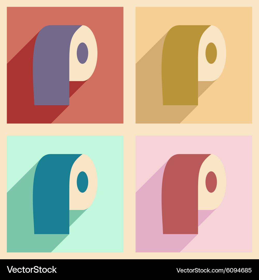 Flat with shadow concept and mobile application Vector Image