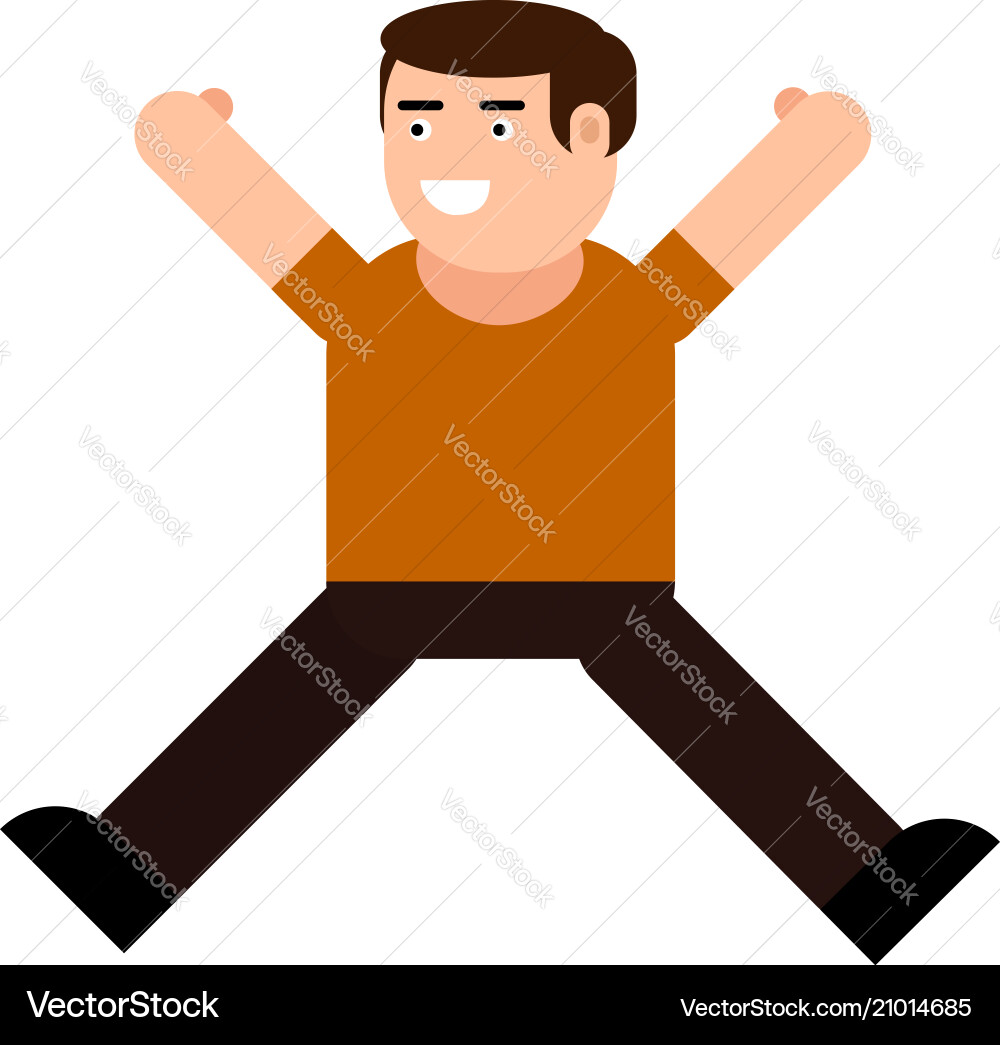 Happy man icon Happy man icon Vector Image