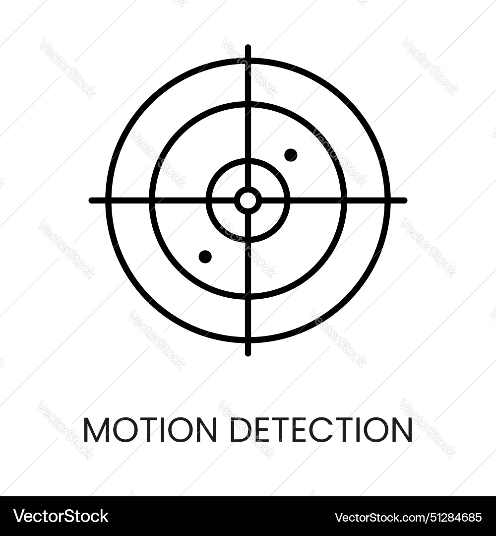 Motion detection line icon with editable vector image