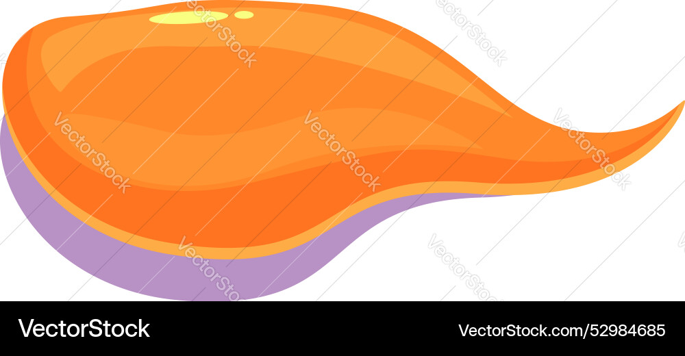 Orange slime splashing with a single drop dripping Orange slime splashing with a single drop dripping Vector Image