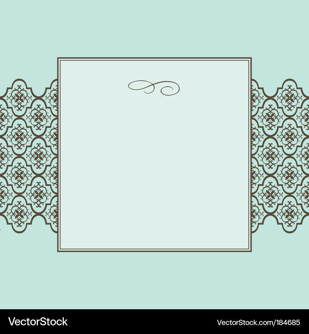 Ornate Frame with Floral Pattern Vector Image