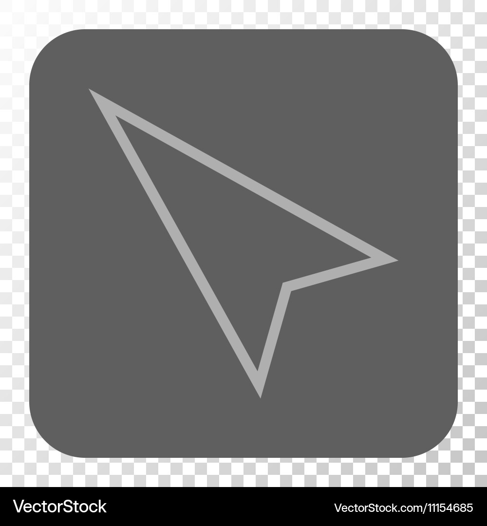 Pointer left up rounded square button vector image