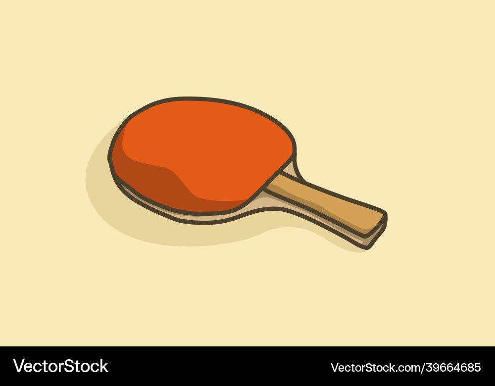 Red color of ping pong racket Red color of ping pong racket Vector Image