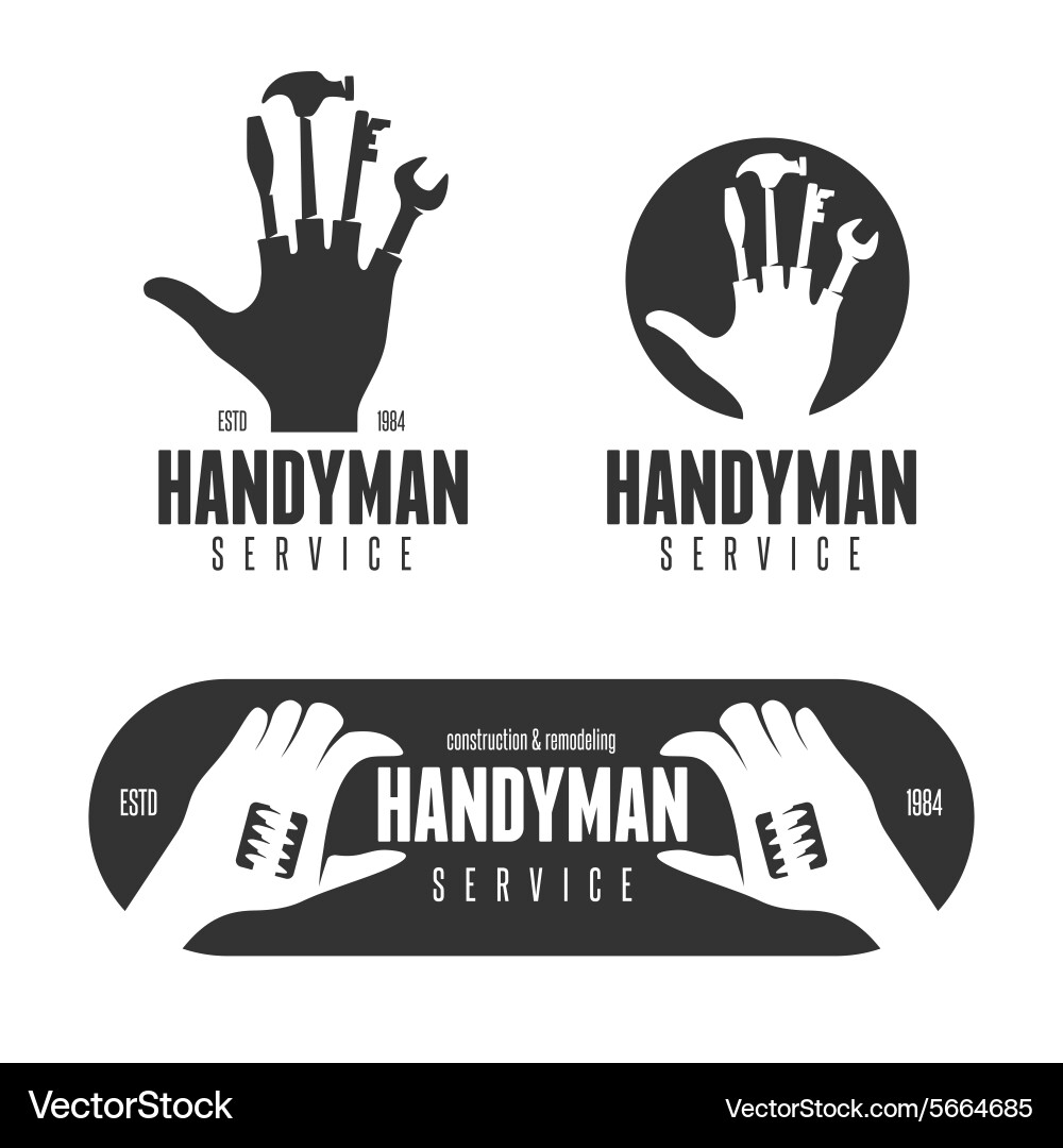 Retro Handyman Badges & Emblems vector image