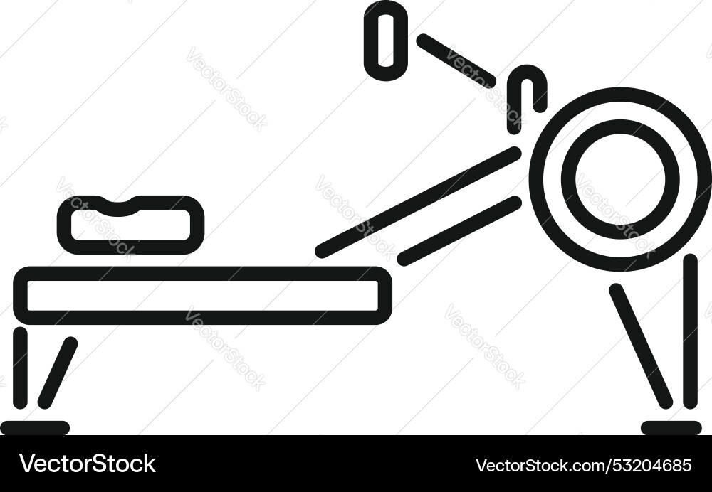 Rowing machine icon depicting exercise equipment vector image