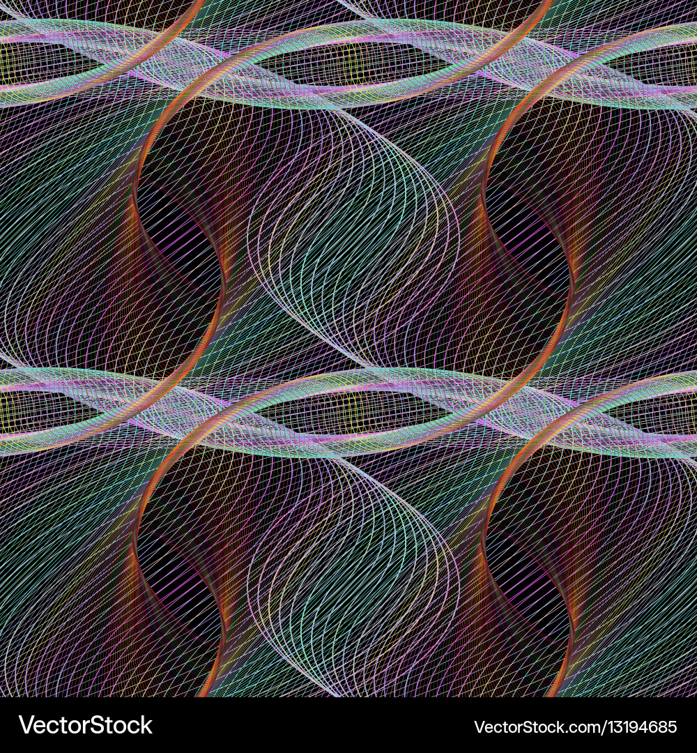 Seamless abstract fractal pattern background vector image