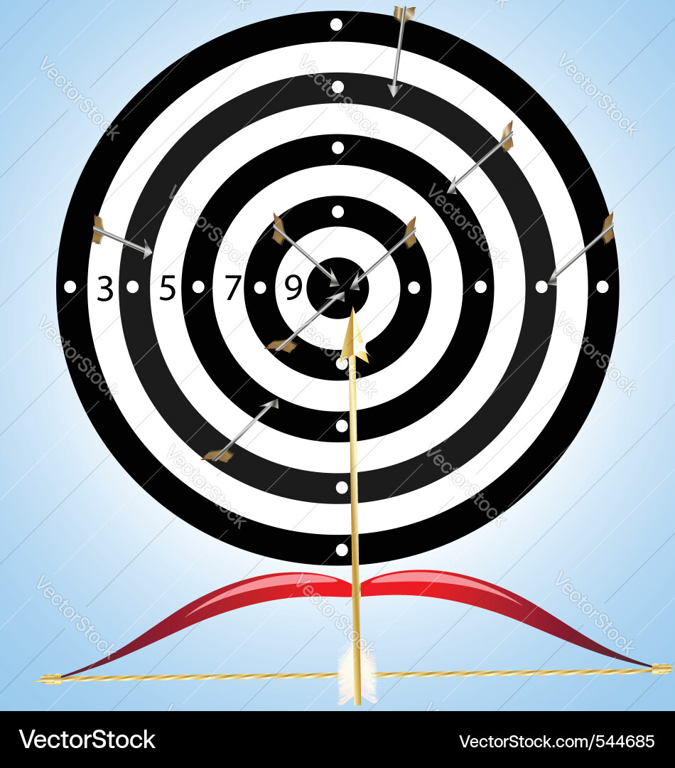 Target with Arrow Vector Image