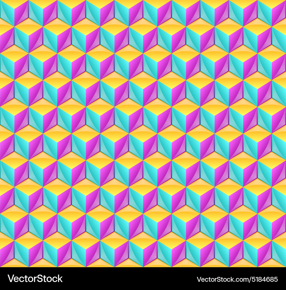 Three Dimensional Cube Pattern vector image