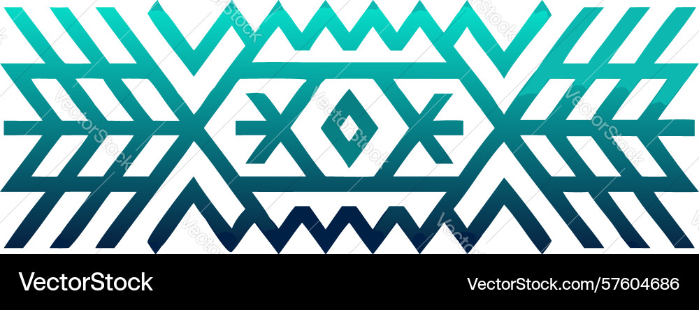 Abstract geometric arrow zigzag pattern border vector image