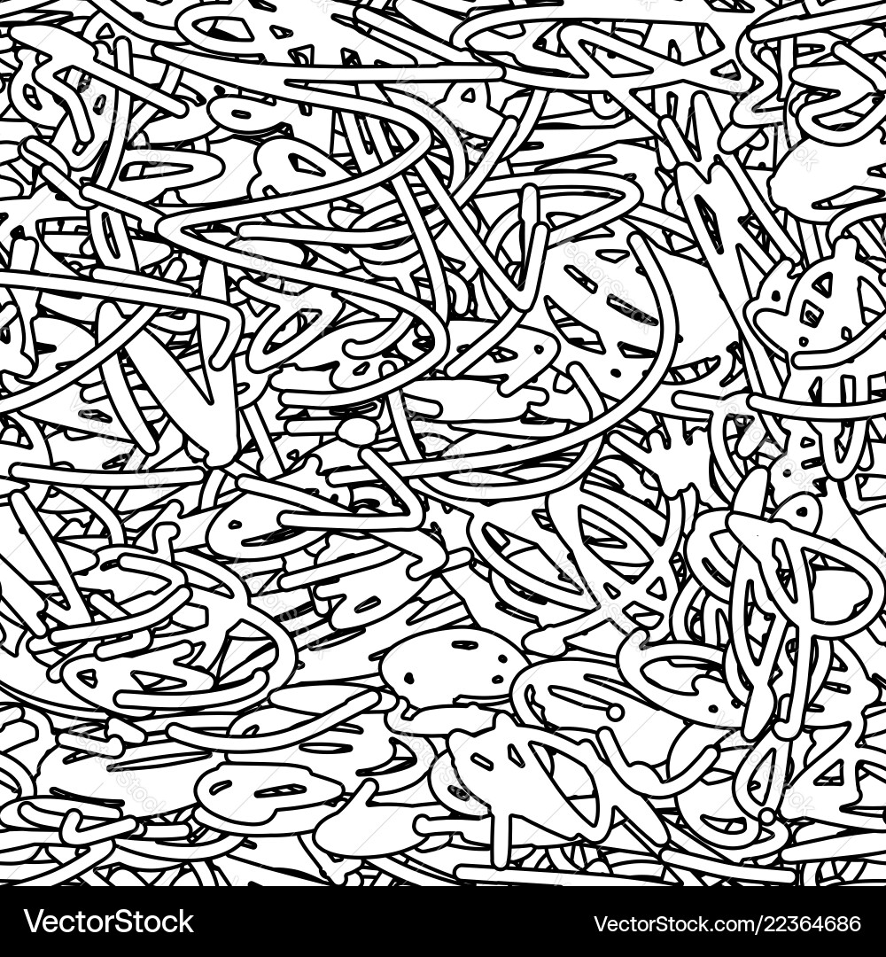 Abstract scribble background seamless pattern Abstract scribble background seamless pattern vector image