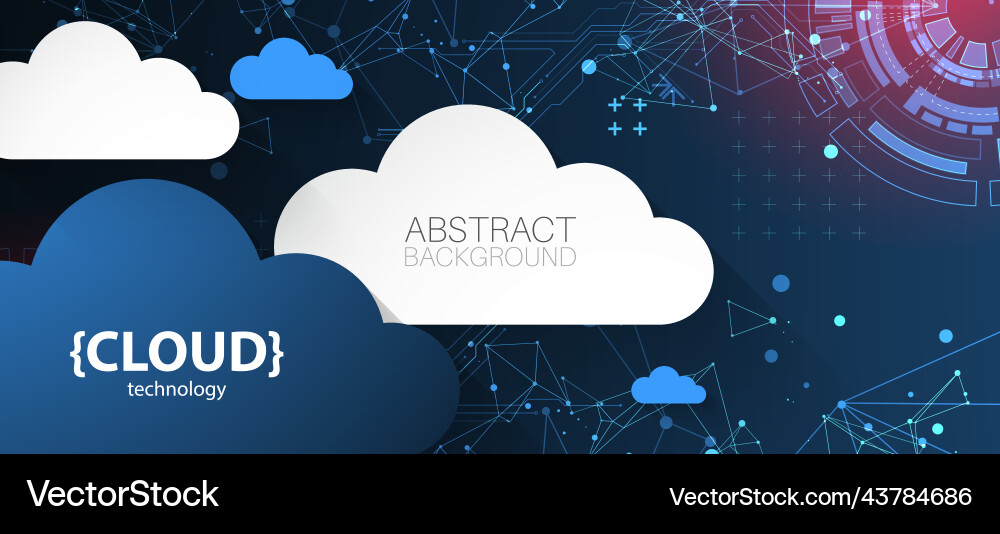 Cloud computing concept abstract technology Cloud computing concept abstract technology vector image
