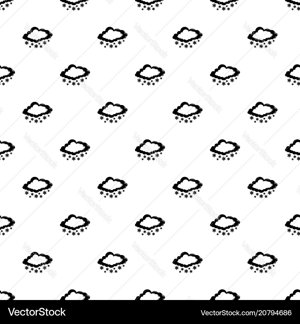 Cloud snowflake pattern seamless Cloud snowflake pattern seamless vector image