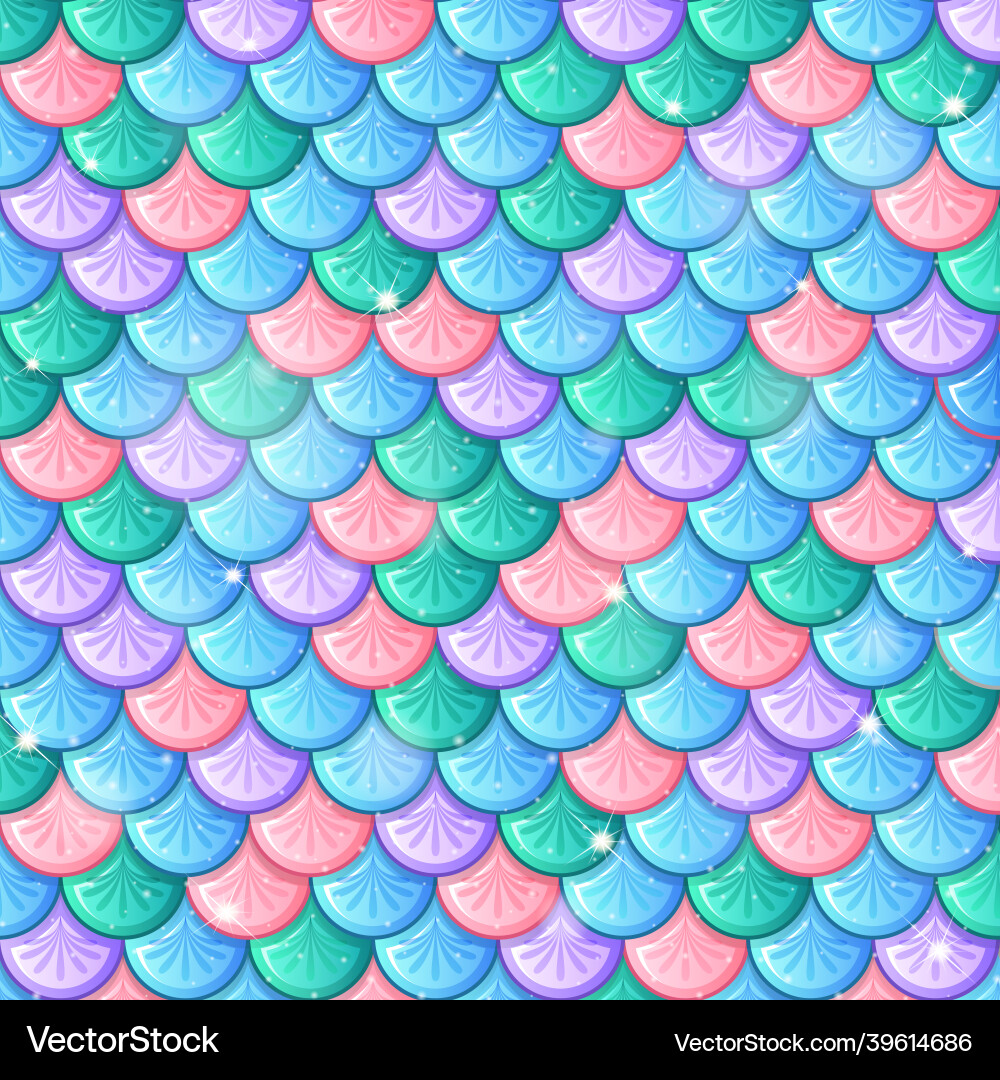 Fish scale seamless pattern background Fish scale seamless pattern background vector image