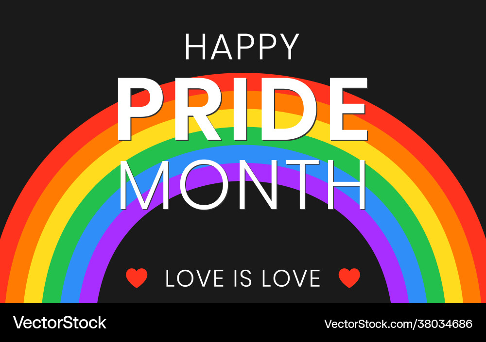 Lgbt pride month annual celebration in june Lgbt pride month annual celebration in june vector image