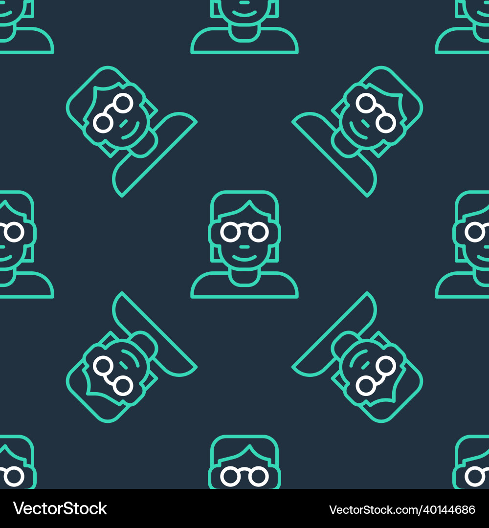 Line hacker or coder icon isolated seamless vector image