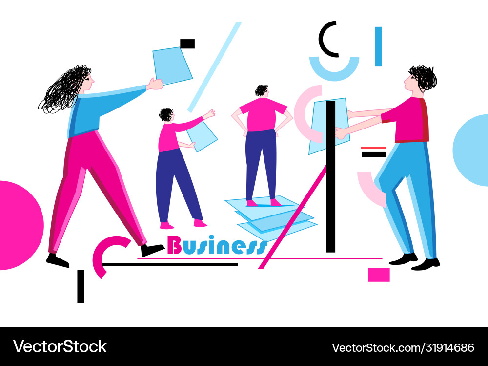Managers with papers Vector Image
