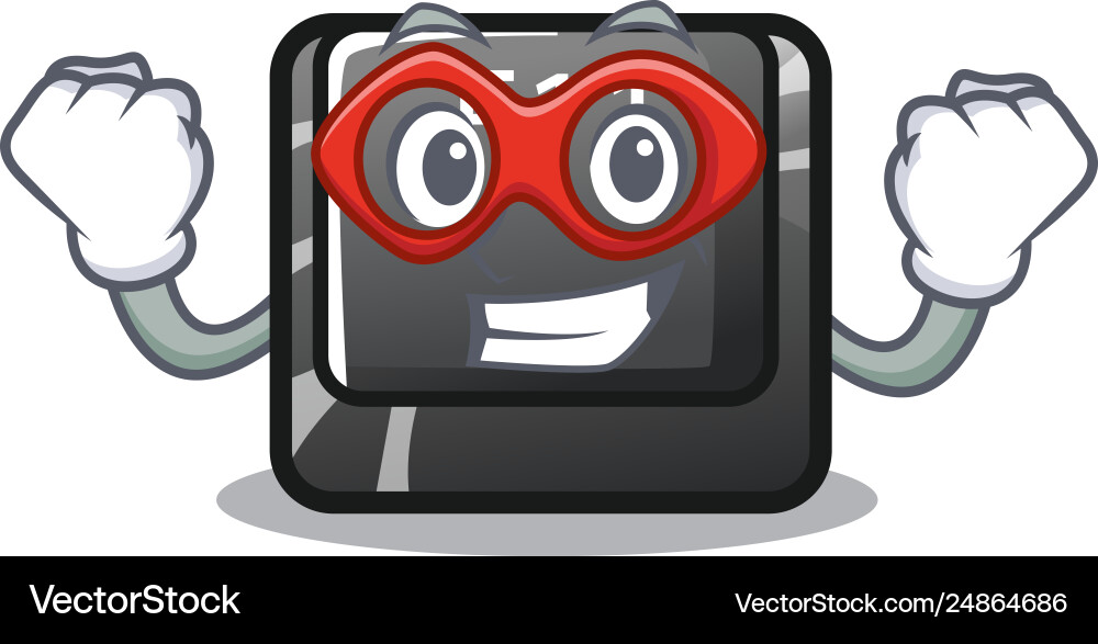 Super hero f11 button in character shape Super hero f11 button in character shape vector image