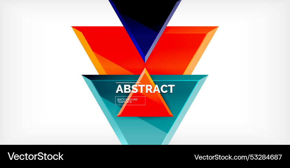 Abstract background - colorful triangles with 3d Abstract background - colorful triangles with 3d Vector Image