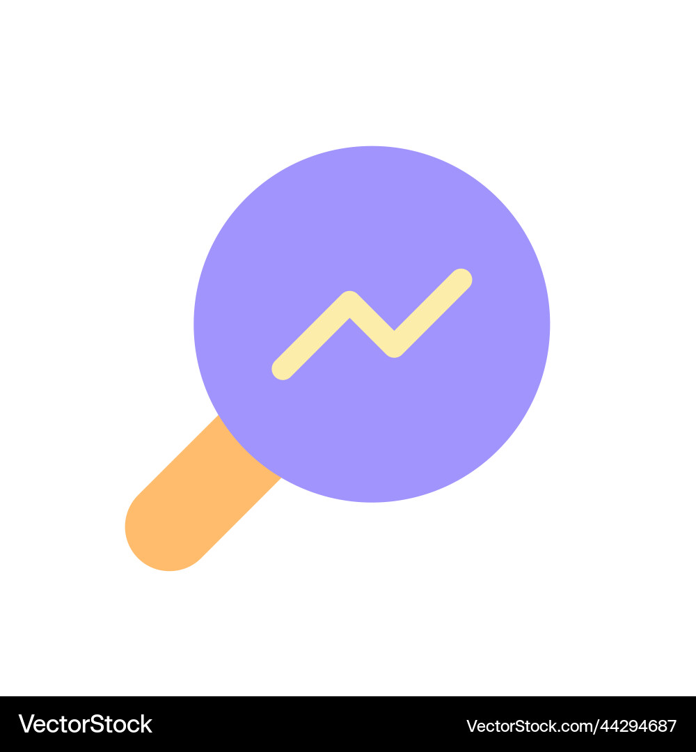 Analytic tool pixel perfect flat gradient color Vector Image
