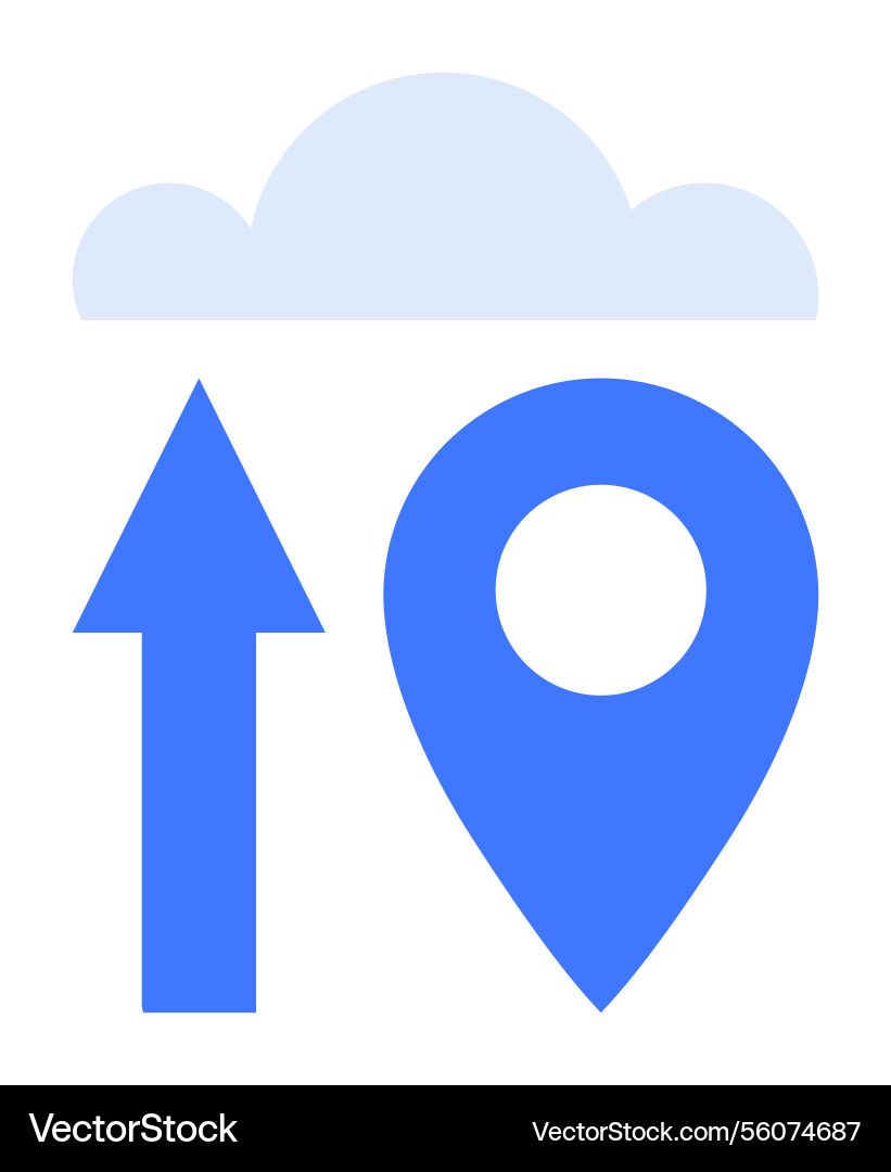 Cloud upload with arrow indicating data transfer Cloud upload with arrow indicating data transfer vector image