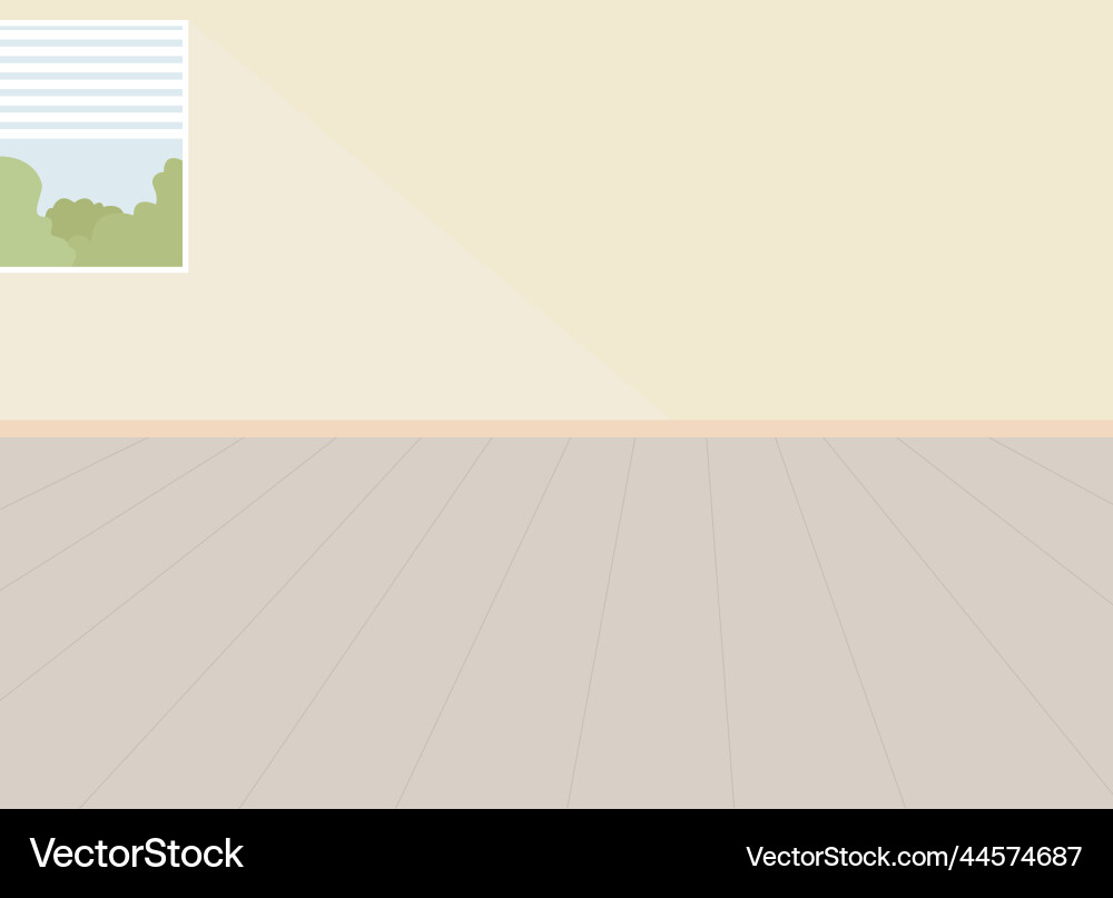 Empty room with window flat color Vector Image