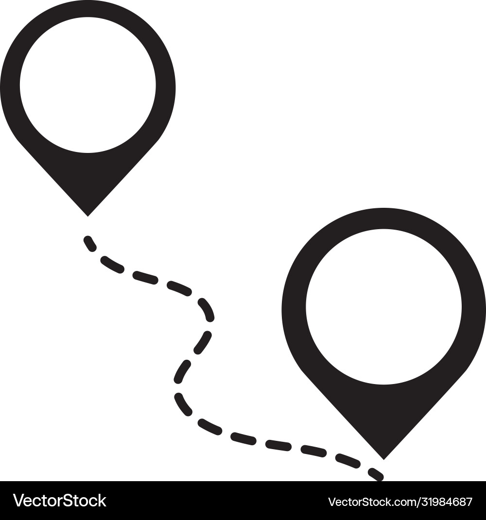 Gps navigation location pointer tracking vector image