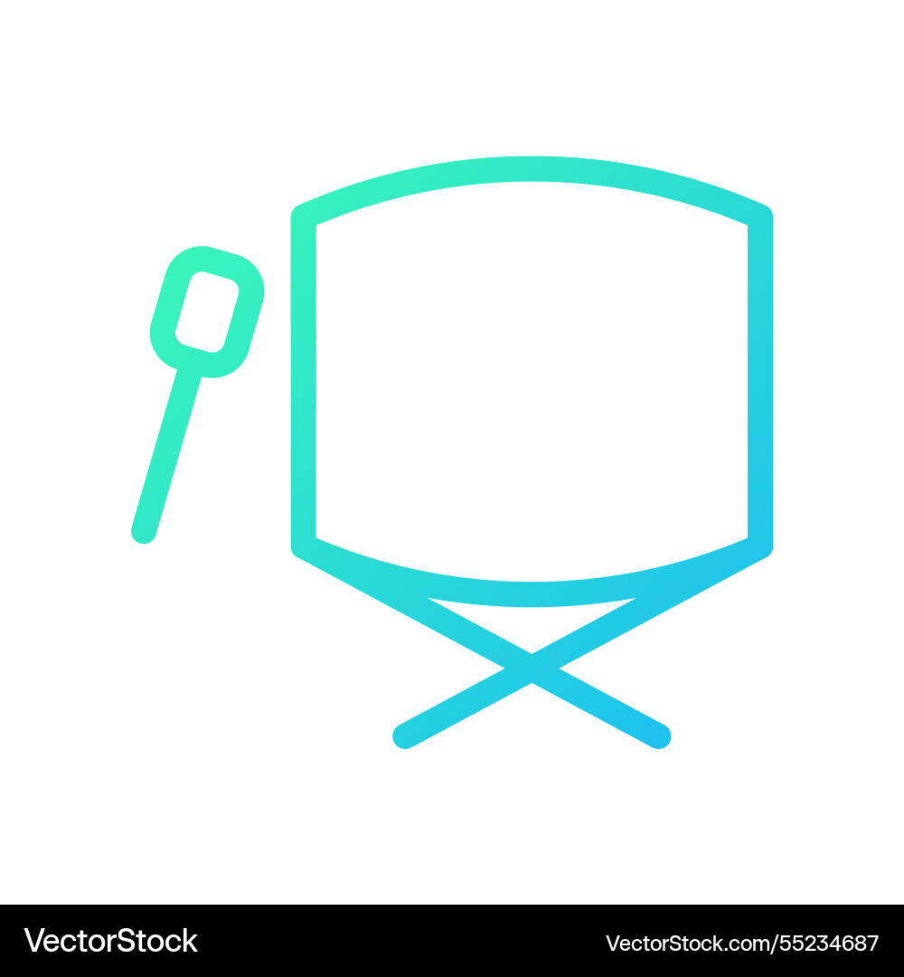 Gradient outline of a drum with drumstick shape Gradient outline of a drum with drumstick shape Vector Image