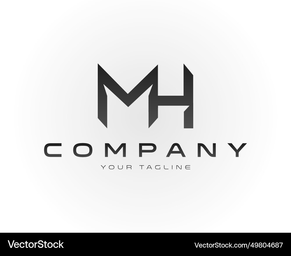 Mh initial logo design Vector Image