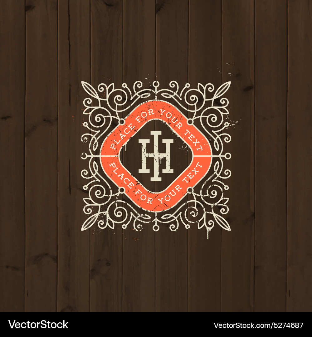 Monogram logo Royalty Free Vector Image - VectorStock