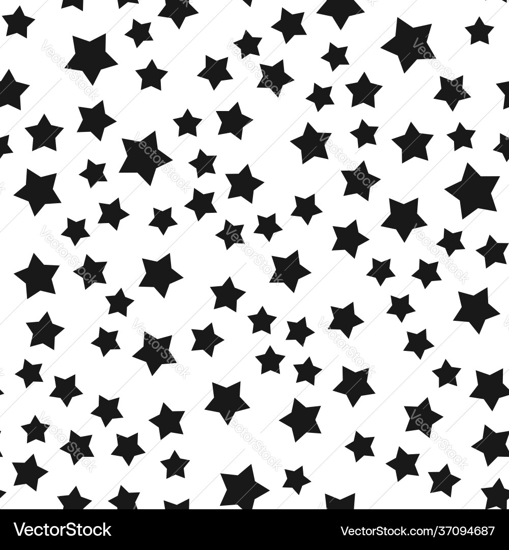 Random star shape pattern background seamlessly vector image