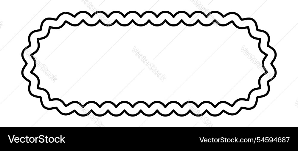 Rectangle frames with rounded wavy edges cute Rectangle frames with rounded wavy edges cute Vector Image