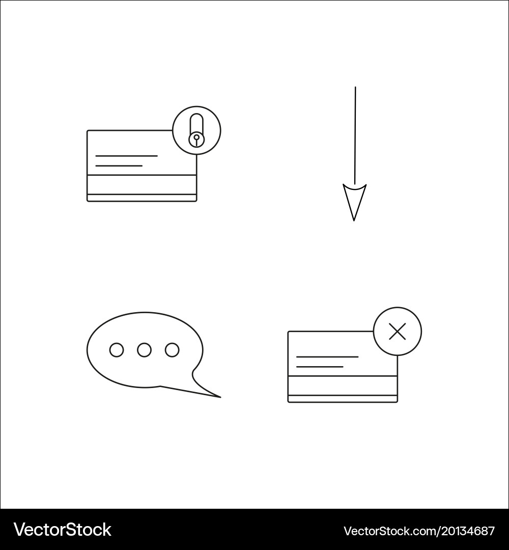 Web einfache lineare Icon setsimple Umriss Icons vektorbild